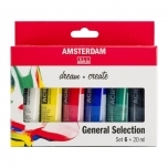 Akrüülvärvi komplekt Amsterdam põhivärvid 6tk 20ml