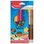 Värvipliiats ColorPeps World 12tk