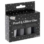 Glitter ja pärl liim Craft Sensations Hallid toonid 4x20ml