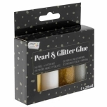 Glitter ja pärl liim Craft Sensations Kuldsed toonid 4x20ml