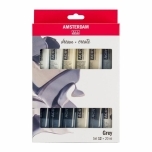 Akrüülvärvi komplekt Hallid toonid 12v 20ml Amsterdam