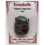 Krüsokolla AA kvaliteet auguga kivi