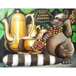 Kopi Luwak Jeeee....Jaan Männik.Akrüül lõuend alusraamil 24*30cm