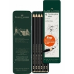 Pliiatsikomplekt Faber Castell Graphite MATT 6-osa