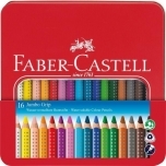 Värvipliiats Faber-Castell Jumbo Grip 16-värvi metallkarbis