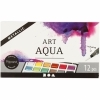 Akvarellide komplekt Art Aqua Pärltoonid  12 värvi metallkarp