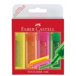 Tekstimarkerite komplekt Faber-Castell superhelendav 4 värvi