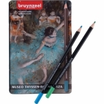 Värvipliiats Bruynzeel Museo Degas 12 värvi metallkarbis 