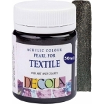 Tekstiilivärv Must Pärlmutter 50ml Decola