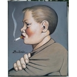 Suitsuga 1.Akrüülmaal lõuend alusraamil. 25*20cm