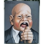 Sigariga 2.Akrüülmaal lõuend alusraamil. 25*20cm