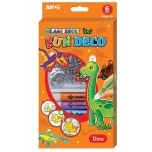 Klaasivärvid Amos Suncatcher Dino, 6värvi+6alust