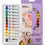 Keraamikamaali värvide komplekt 12tk 12ml Draw