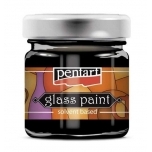 Pentart klaasivärv Must 30 ml – lahustipõhine
