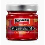 Pentart klaasivärv Punane 30 ml – lahustipõhine