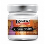 Pentart klaasivärv Valge 30 ml – lahustipõhine