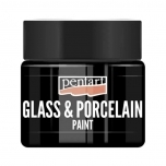 Pentart klaasi- ja portselanivärv – Must, 30 ml